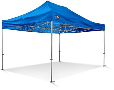 Easy Up Partytent | Vouwtent | 3x4.5 | Blauw | Incl gratis sterke pvc opberghoes en spanbanden set met haringen