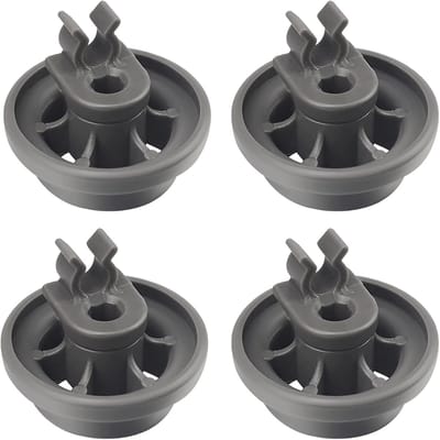 Vaatwasser Wielen - Roller Montage - Ondersteuning Onderrek - Opgewaardeerde Kwaliteit - 4 Stuks - Grijs