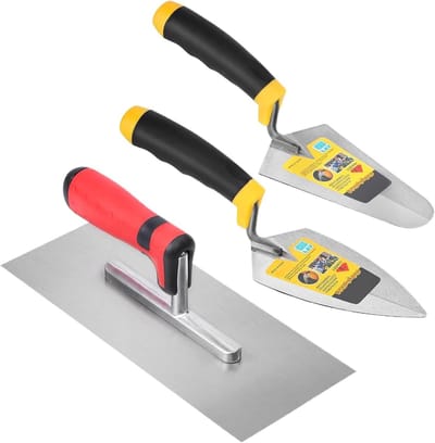 Metseltroffel - Afwerkingsgereedschap Metselwerkgereedschap - Metselwerk Afwerken - Roestbestendige Constructie - 10x28cm - Zilverkleurig