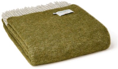 Plaid Dartmoor Olive Green - 150x183 - Nieuw Wol - Tweedmill UK