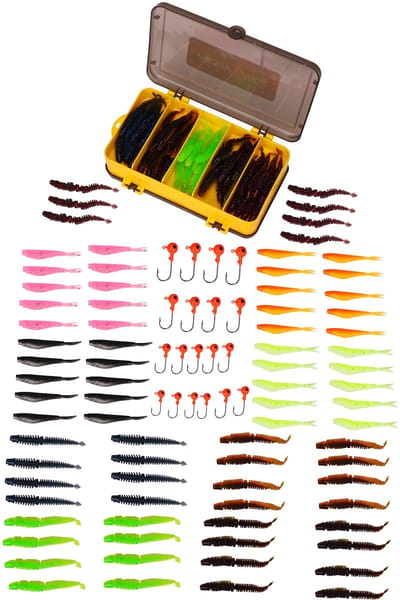 Fish4All Softbait Box Pin & V-Tail (100 Stuks) - Shad