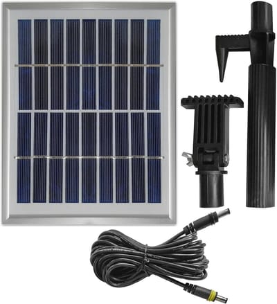 Zonne-energie Systeem - Hybride Uitbreiding - Waterpartij Voeden - Energiebesparende Werking - 2.5 Watt - Zwart