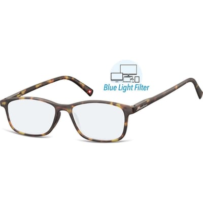 Montana Eyewear BLF51F leesbril - beeldschermbril +1.00 bruin tortoise - rechthoekig - incl. hardcase