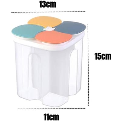 Keuken Opbergdoos Voedsel Bewaarcontainers Plastic Graan Opslagtank Afgesloten Vochtbestendig met Deksel Container Keukenartikelen white