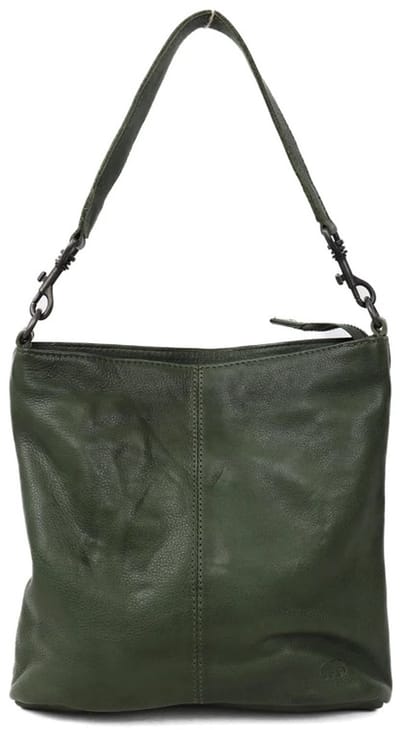 Bear Design Caprica Leren Hobotas / Schoudertas - Groen