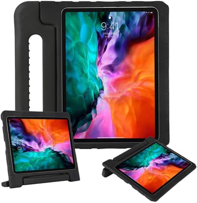 Kinderhoes Geschikt voor Apple iPad Pro 11 Inch 2020/2021/2022 - Tablet Kids Cover met Handvat - Zwart