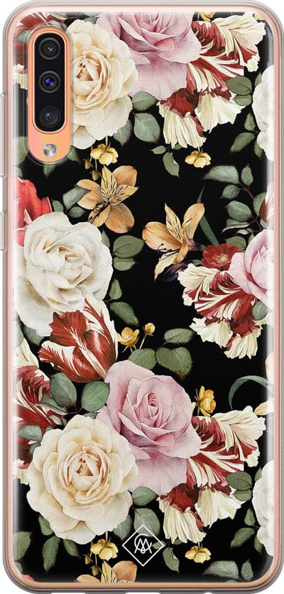 Casimoda® hoesje - Geschikt voor Samsung A50/A30s - Bloemen flowerpower - Backcover - Siliconen/TPU - Multi