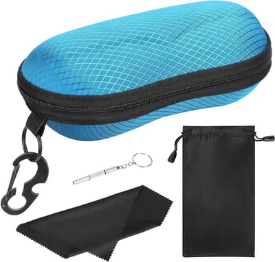 EVA Semi Hard Shell Zonnebril Etui voor Unisex, Ideaal voor Opberging en Bescherming van Zonnebrillen met Haak