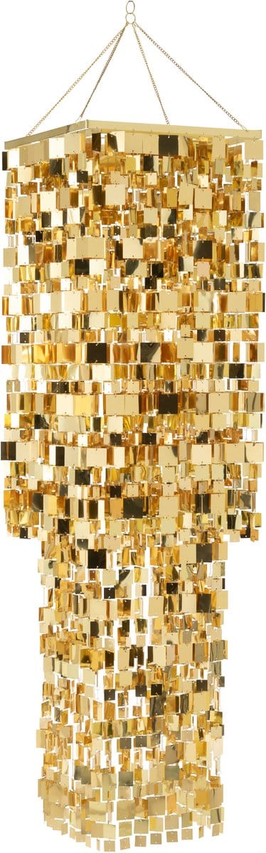 J-Line lampenkap Kandelaar Vierkant - kunststof - goud - large