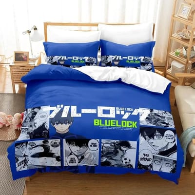 Bachira Blue Lock Beddengoed Collectie Enkel Twin Volledig Queen King Size Volwassen Jongens Slaapkamer Dekbedovertrekken 3D Anime Met Beddengoed Collectie 140X200cm-2pcs