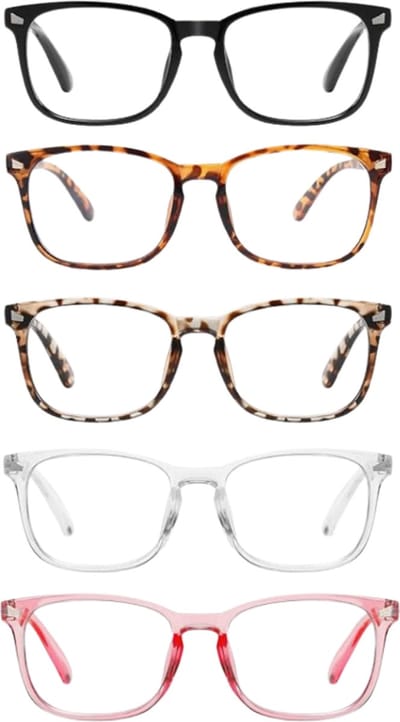 XYZ Eyewear Set van 5 Leesbrillen +1.00 - Dames - Heren - Leesbrillen - Trendy - Lees bril - Leesbril met sterkte - Voordeel - Stijlvol - Met sterkte +1.00