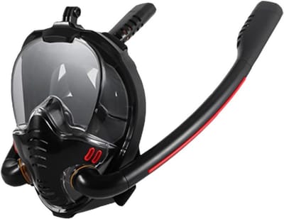 Snorkelmasker Dubbele Buizen - Duikmasker Zwemmasker - Onderwater Ontdekking - Volledig Droog Systeem - Volwassen Maat - Zwart