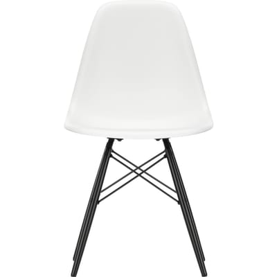 Vitra - DSW Eames Plastic Sidechair - wit - esdoorn zwart