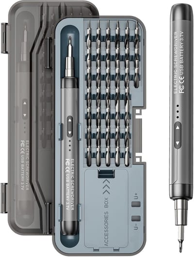 Precisie Schroevendraaierset-Accu schroevendraaier-46-in-1 multifunctionele precisieschroevendraaier -Magnetische precisieschroevendraaier- Kan gebruikt worden voor horloge-, brillen- en computerreparaties.