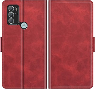 Coverup Hoesje - Geschikt voor Motorola Moto G60s Hoesje - Coverup Deluxe Book Case - Rood