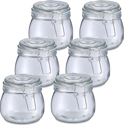 Zeller Weckpot/inmaakpot Alfie - 10x - 500 ml - glas - beugelsluiting - D11 x H11 cm