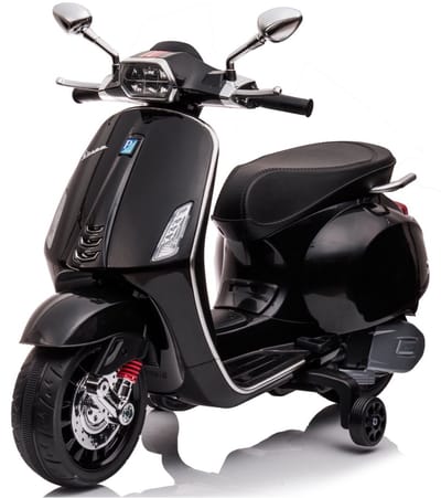 Vespa Sprint 6V Kinderscooter Zwart