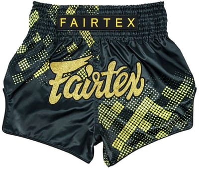 Fairtex BS1931 Muay Thai Shorts - Heart of Gold - zwart/goud M