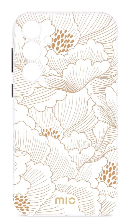 Mio by Mobilize Hoesje geschikt voor Samsung Galaxy A17 MagSafe Telefoonhoesje Hardcase | Mio by Mobilize Backcover | Geschikt voor MagSafe | Geschikt voor Draadloos Opladen met Magnetische Ring | Geschikt voor MagSafe Case - White Roses | Wit