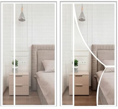 Opvouwbare Hordeur 140x225cm - Magnetische Insectenbescherming voor Deuren