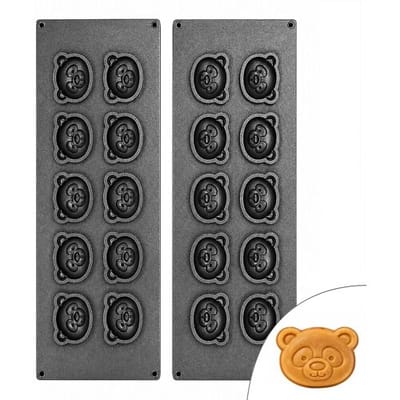 GGM Gastro Platten für Tartelette-Maschine TMOPH - Form: 10x Bärenkopf