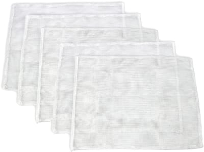Zeefzakken - wit - 6 l - 5 wasbare nylon zakken