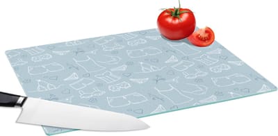 Glazen Snijplank - 39x28 - Ondergoed - Schoonmaak - Patronen - Snijplanken Glas