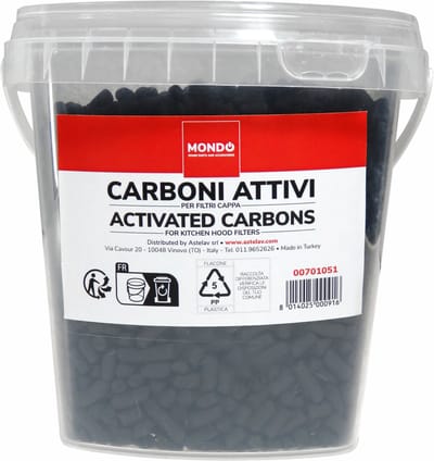 Mondo actieve koolstof korrels 400g - navulling voor afzuigkappen & luchtfilters