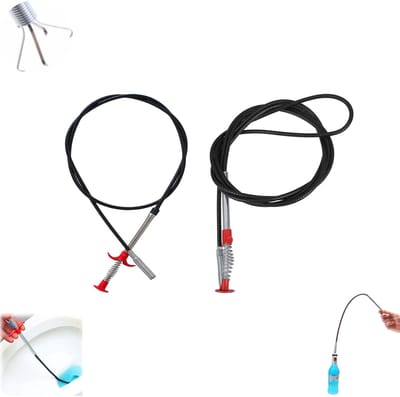 2 stuks - Haarontstopper - Flexibele grijper met klauw - Afvoerontstopper - Gootsteen ontstopper - Afvoerreinigingsgereedschap - Flexibel grijpgereedschap - Geschikt voor toiletten, riolering, doucheruimtes, keukens en badkamers