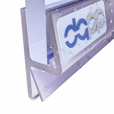 DQ-PP Douchestrip 50cm - Afdichting voor 6mm - 8mm Glasdikte - UK29 - Transparante Waterkeringsprofiel voor Douchedeur en Douchecabine