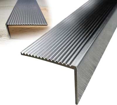 RVS Trapprofiel - Antislip Randafwerking - Trap Veiligheid - L-vormig Ontwerp - 100 cm Lengte - Zilver