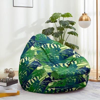Zitzakhoes - Stoel overtrek - Ontspannen Zitten - Wasbare stof - 100x120 cm - Tropisch