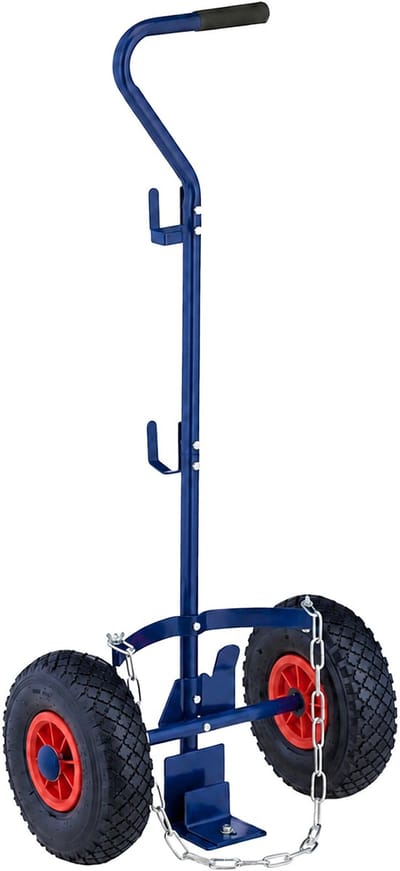 Steekwagen gasflessen - tot 3 en 5 kg - staal - blauw