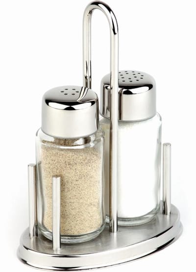 APS Peper- En Zoutstel - RVS - 10,5 x 6,5 cm - Vaatwasserbestendig - Breukvast - Stapelbaar