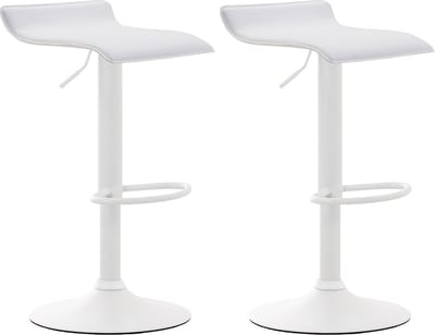CLP Dyn V2 Set van 2 barkrukken - Kunstleer wit wit