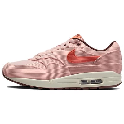 Nike Air Max 1 Premium Coral Stardust Corduroy Unisex Sneakers Roze Helder-Koraal Ossenbruin FB8915-600 46 beige