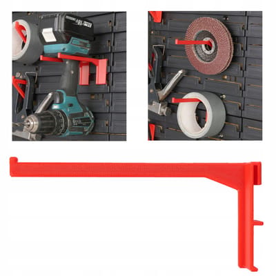 Botle Gereedschapshaak 12 cm voor Wandpanelen - Rood