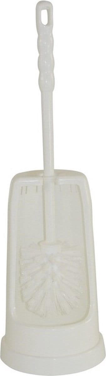 Toiletborstel / wc-borstel wit met houder 16 x 16 x 39 cm - toiletborstelhouders / wc-borstelhouders voor toilet - schoonmaakproducten