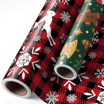 Kerstinpakpapier Rollen - Inpakpapier voor Kerstcadeaus en Decoraties