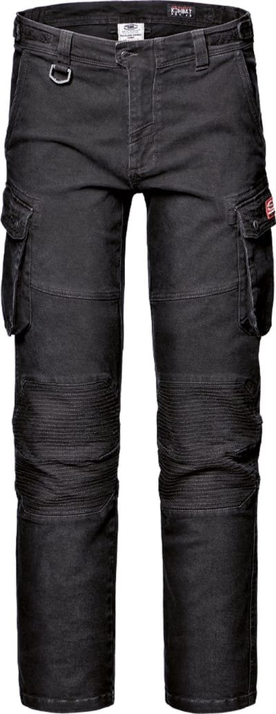 SIR SAFETY KOMBAT DENIM Werkbroek HEREN Zwart – Met Kniezakken, D-Ring, Verstelbare Taille & Technische Zakken – Voorgewassen