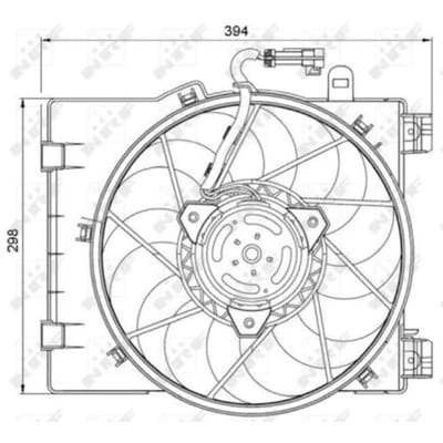Koelventilatorwiel, motorkoeling NRF 47063