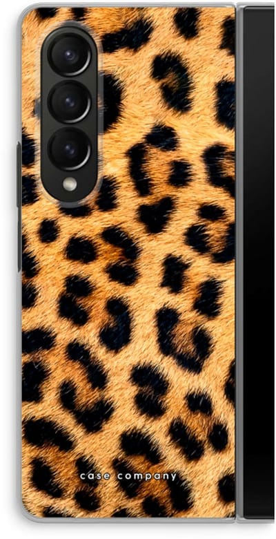 Case Company® - Hoesje geschikt voor Samsung Galaxy Z Fold4 hoesje - Luipaard - Soft Cover Telefoonhoesje - Bescherming aan alle Kanten en Schermrand