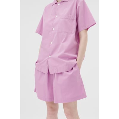 Tekla Unisex Poplin, Short Sleeve Shirt Purple Pink Größe: XXS | Nachtwäsche Outlet | Unisex | Rosa