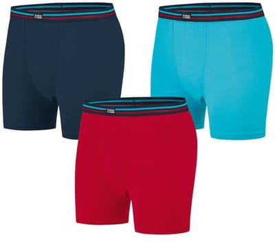 ATLAS FOR MEN - Set van 3 effen stretch-boxershorts - Heren - Verkrijgbaar in grote maten - 3XL