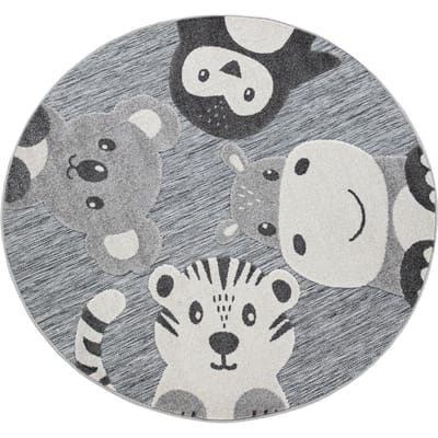 Kinderkleed binnen en buiten Twitara grijs  120 cm rond