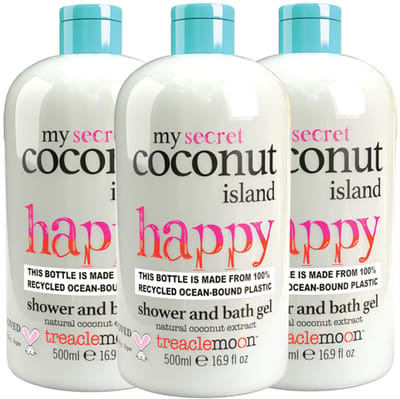 Treaclemoon Bad en Douchegel My Coconut Island - 3x500 ml - Voordeelverpakking