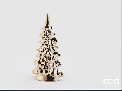 EDG - Enzo De Gasperi Kerstboom goud in porselein H18x10x5 met ledlichtjes