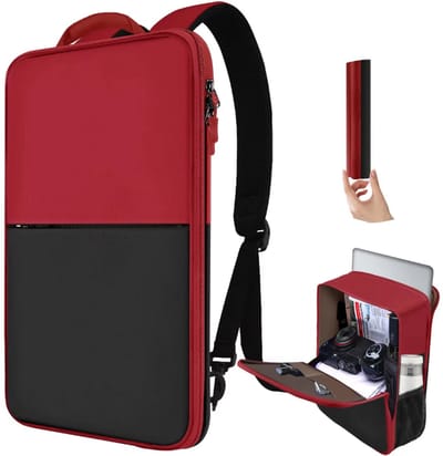 Slimme & Uitbreidbare Laptoprugzak 17 inch – Waterbestendige Schoolrugzak & Business Rugzak – Daypack & Notebook Rugzak voor de Meeste 17 inch Notebooks - Rood