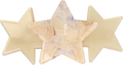 Haarsoires Haarspeld Patentspeld 7cm - Sterren – Marmer Patroon – Anti-slip – Crème - Haarspelden voor Dames - Haarklem - Haarclip - Haaraccessoires - Hair Clip - Decoratieve Haaraccessoire