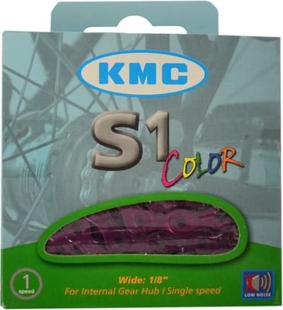 Ketting kmc 12x18 s1 112l paars singlespeed - PAARS